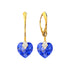 Sidabriniai auskarai "Mīļais Valentīns (Majestic Blue)" su Swarovski™ kristalais